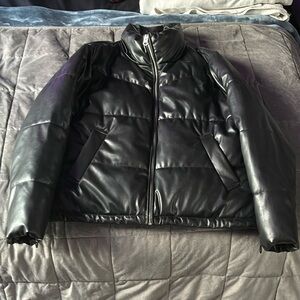 HnM pleather puffer jacket